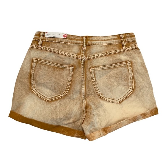 Hot Kiss Highest Rise Vintage Fit Tan Short size 9 - Picture 5 of 15